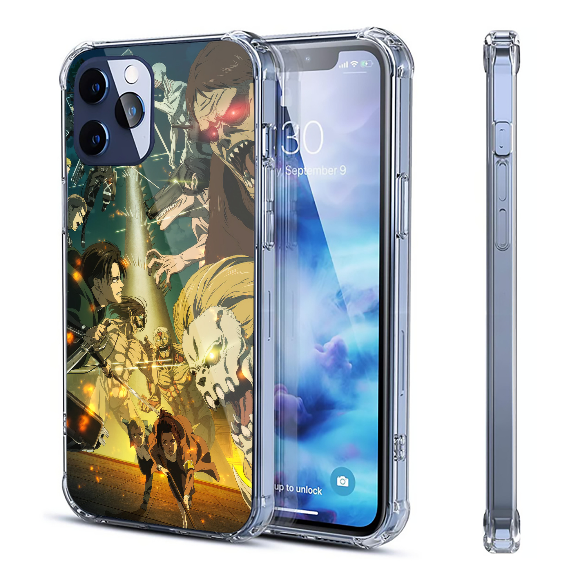 （画像用） 進撃の巨人 Attack on Titan 【iPhone 12シリーズ対応】透明スマホケース（クリアソフトケース）